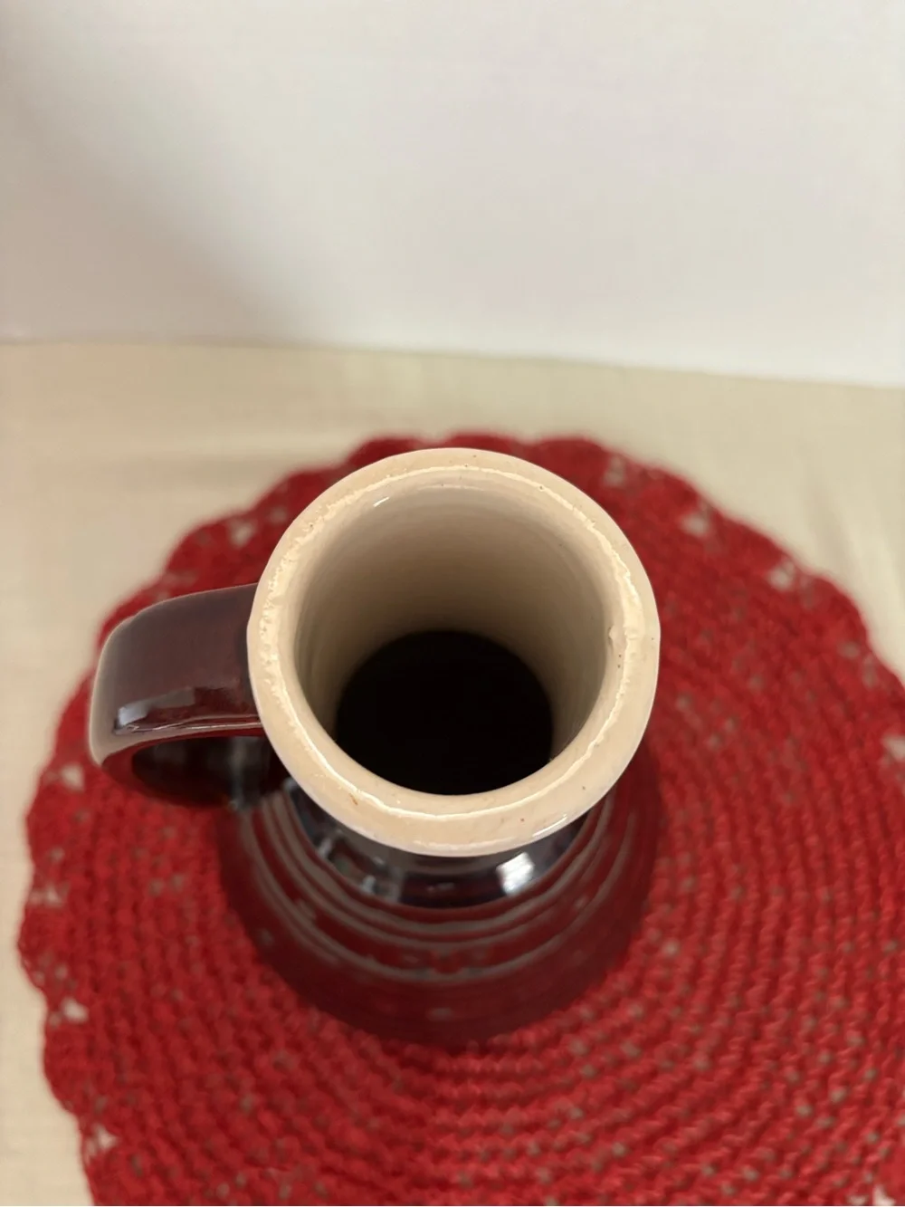 Marcrest Daisy Ceramic Pitcher with Handle - Decorative Home Accent